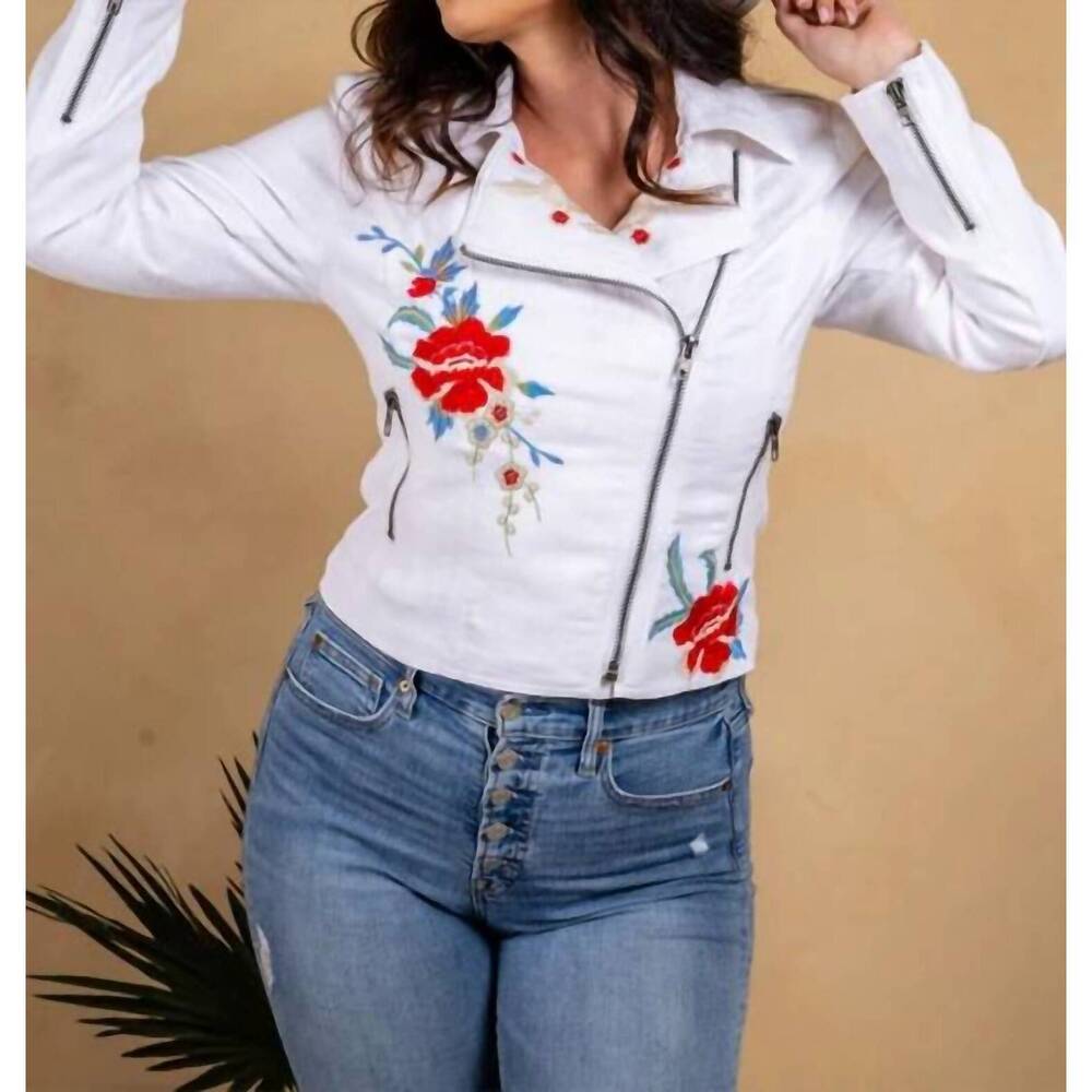 NEW PAPARAZZI you had me at aloha moto jacket in white